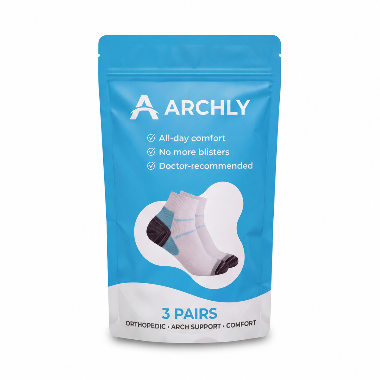 3 Pair Archly All-Day Compression Socks